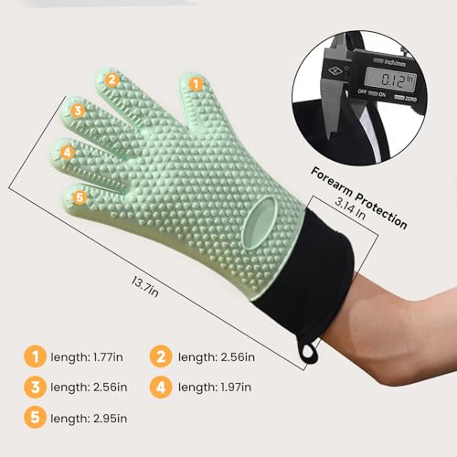 BBQ Gloves Heat Resistant Oven Mitts (2 Count)