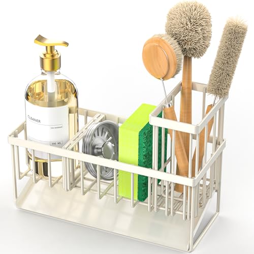 Off White Sponge Holder for Kitchen Sink