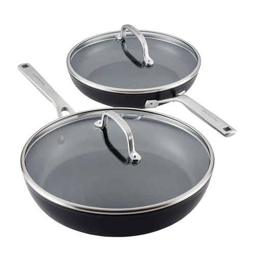 Hard Anodized Nonstick Frying Pan Set