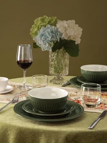 Ceramic Plates and Bowls Sets (18 Count)