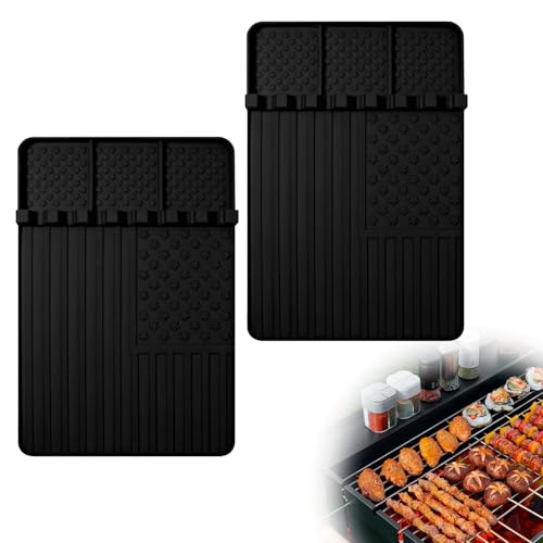 2 PCS Silicone Griddle Tools Mat for Blackstone