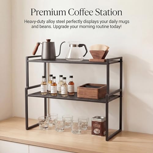 Stackable Kitchen Cabinet Organizer Shelves Pantry Rack Set of 2 (2 Count)