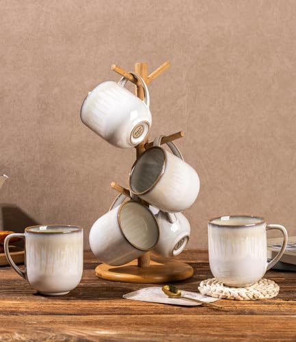 12OZ Ceramic Coffee Mugs Set of 6 (6 Count)