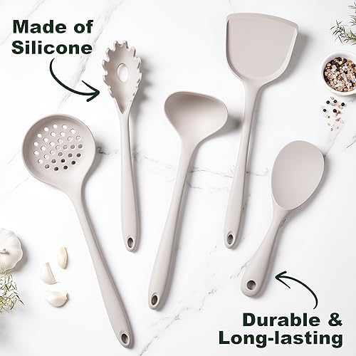 Pots and Pans Set Nonstick Granite Gold Cookware Set