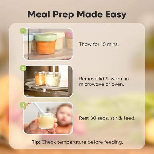 12pk 4oz Glass Baby Food Containers with Lids (12 Count)