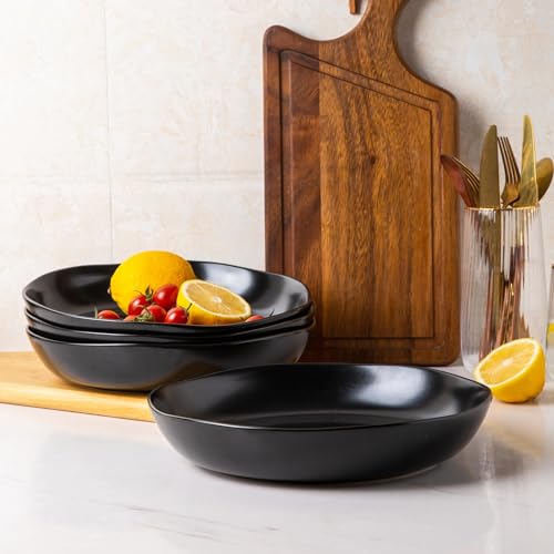 9.75'' Ceramic Large Pasta Bowls (4 Count)