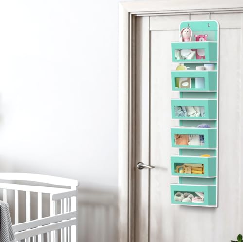 6 Clear Pocket Over Door Hanging Organizer