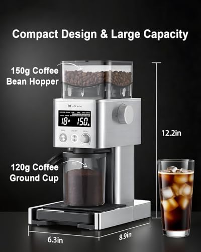 Electric Conical Burr Coffee Grinder with Removable Coffee Scale