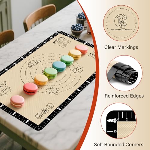 Silicone Macaron Baking Mat with Recipes