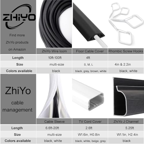 2 Pack 5ft 1 inch White Cable Sleeve (2 Count)