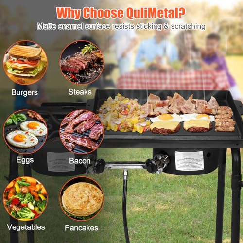 23 x 16 Inch Cast Iron Griddle for Gas Grills and Stove Tops