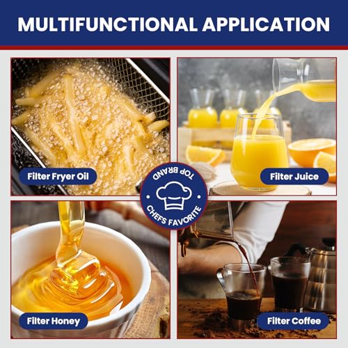 2 Pcs Deep Fryer Filter Bag & Frame Set (2 Count)