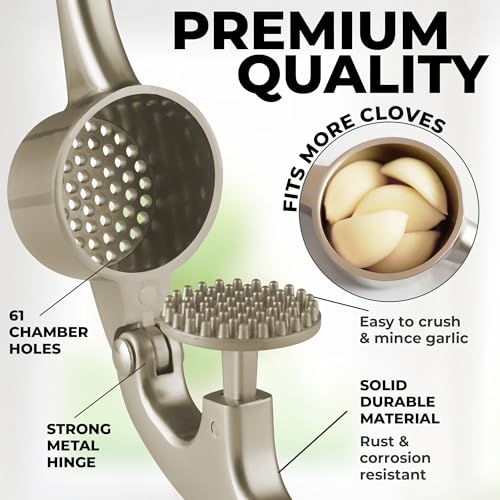 Large Premium Garlic Press Set