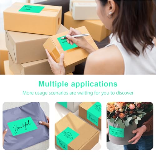 3 x 5 inch Home Moving Box Labels for Storage Bins 300pcs Colored Blank Label Sticker for Shipping Thermal Printer Color Coding Rectangle Moving Labels for Packing Boxes