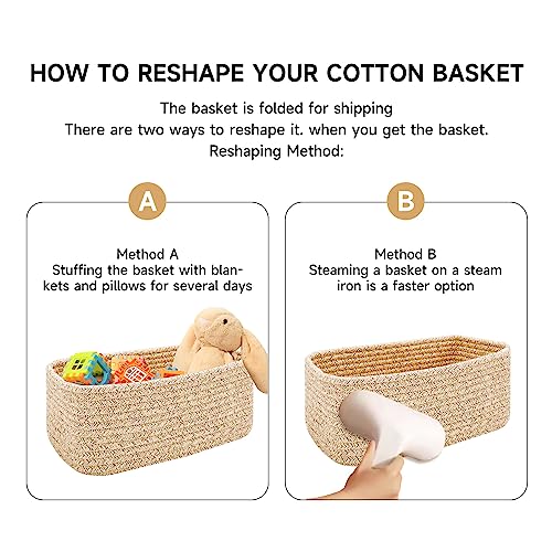 Small Storage Baskets for Organizing (3 Count)