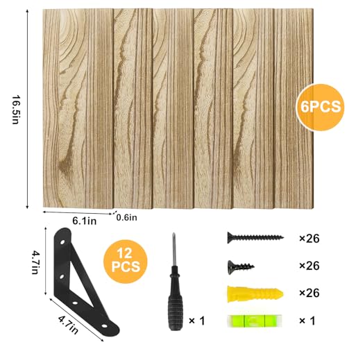 16.5in Floating Shelves for Wall (6 Count)