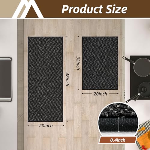 Kitchen Rugs Set of 2 Non (64 Sq Ft)