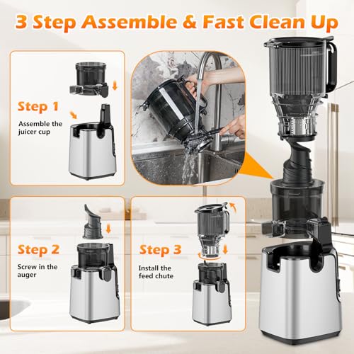 Juicer Machines with 5.8" Extra Large Feed Chute