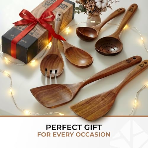 Wooden Spoons for Cooking 6 Pcs