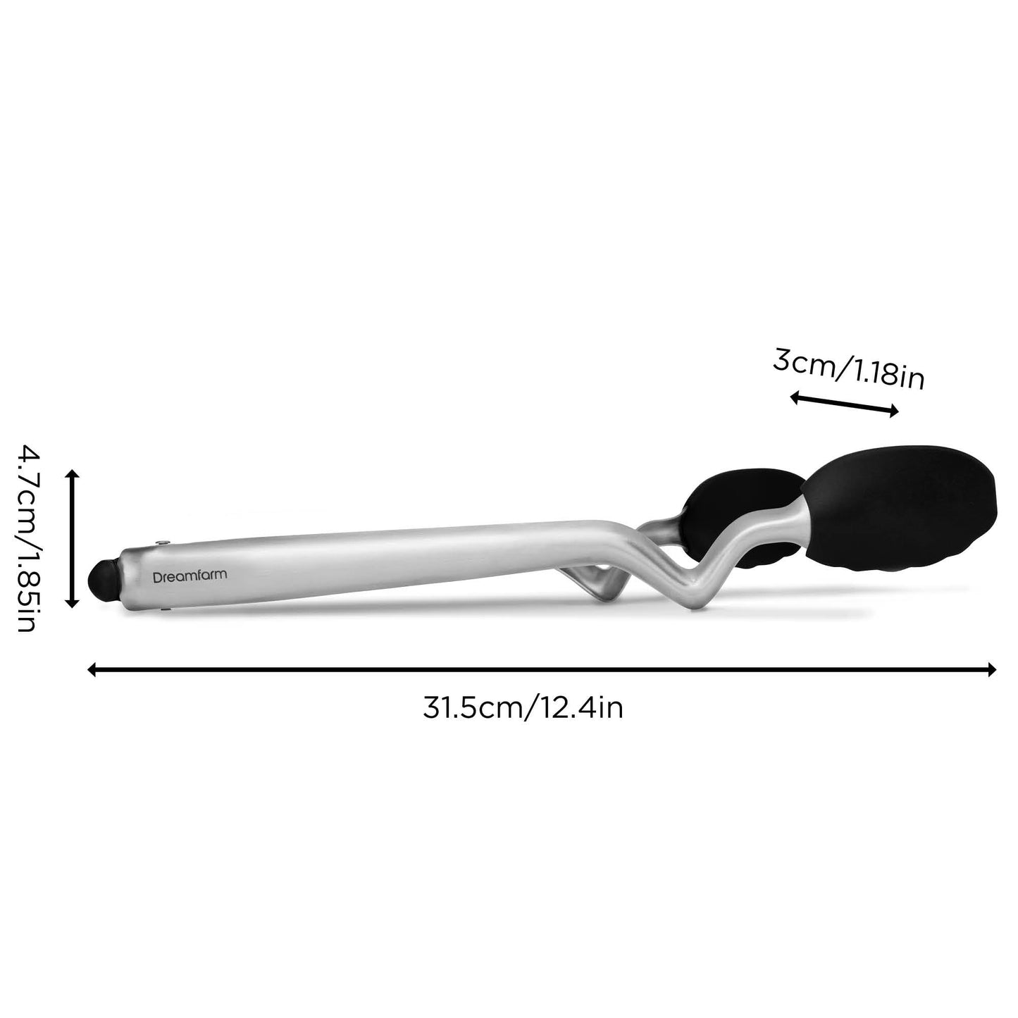 Clongs Grippy Silicone & Stainless Steel Kitchen Cooking Tongs with Click