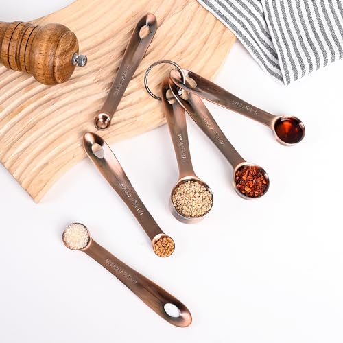 Copper Measuring Cups and Spoons Set