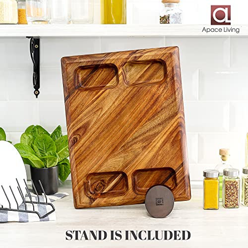 Acacia Wood Cutting Board with Juice Groove (3 Count)