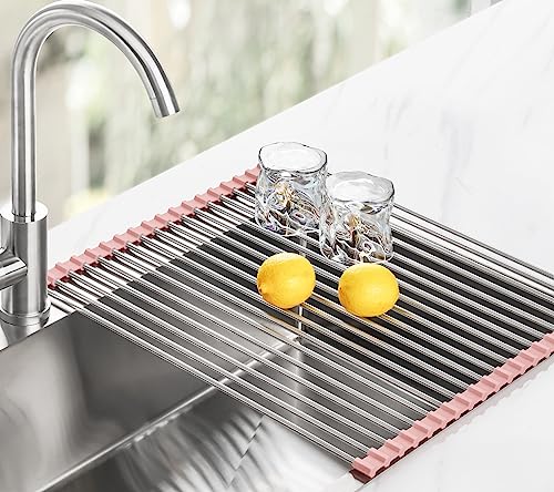 Roll Up Dish Drying Rack Over Sink