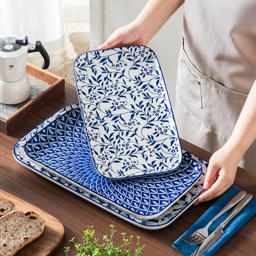 SELENE Porcelain Serving Platters Set of 3 (3 Count)