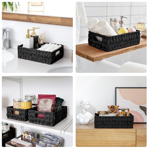 Wicker Storage Baskets for Shelves (2 Count)