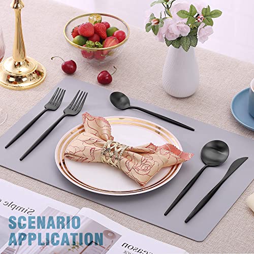 Matte Black Silverware Set for 8 (40 Count)