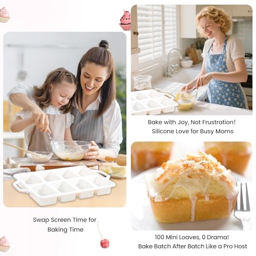 Single 8 Cavity Mini Silicone Loaf Mold
