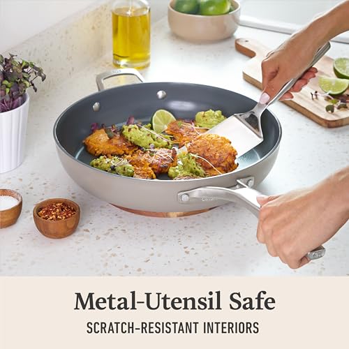 Premier Ceramic Nonstick 12" Frying Pan with Lid