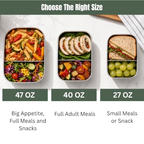 Flexibento Leak Proof 40 OZ Stainless Steel Lunch Box