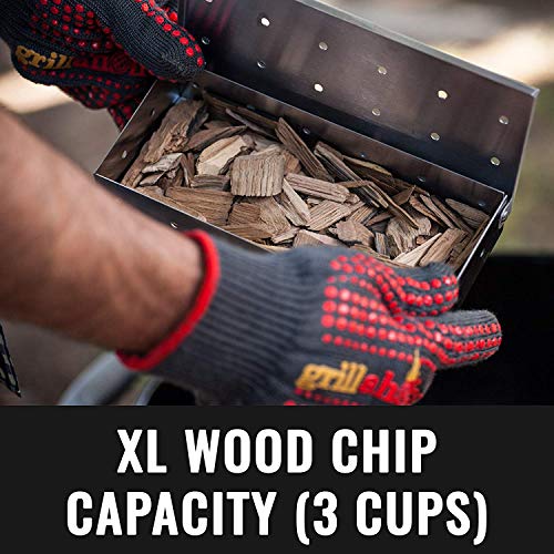 Stainless Steel Wood Chip Smoker Box for Gas & Charcoal Grills