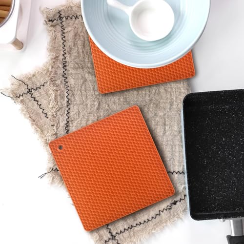Silicone Square Trivets Mat (6 Count)