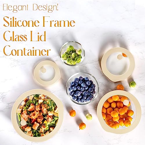 Glass Food Container Set with Glass Lid (3 Count)