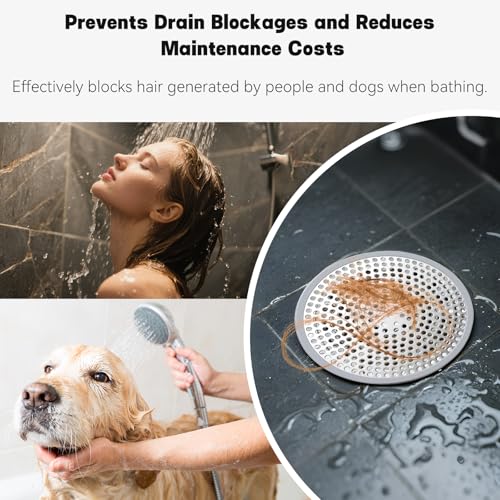 2PCS Shower Drain Hair Catcher