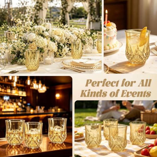 100 Pack Plastic Stemless Wine Glasses (100 Count)