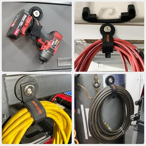 Strong Magnetic Hooks with Storage Straps (4 Count)