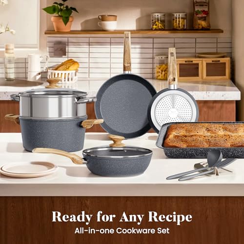 Granite Pots and Pans Set Non Stick