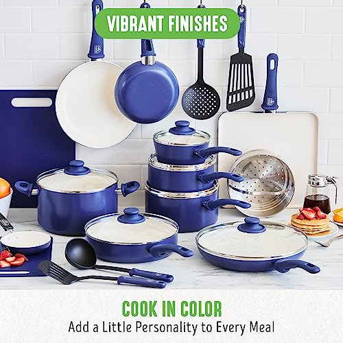 Soft Grip 23 Piece Kitchen Cookware Pots and Frying Saucepans Set