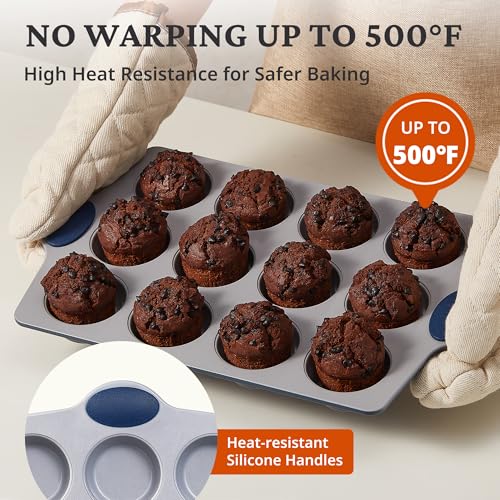 12 Cup Non Toxic Nonstick Ceramic Muffin Pan & Cupcake Tin