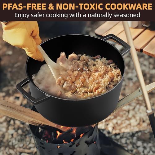 Cast Iron Dutch Oven Pot with Skillet Lid