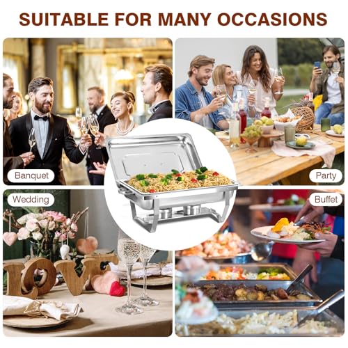 8 Qt 10 Pack Chafing Dishes Buffet Set Full Size
