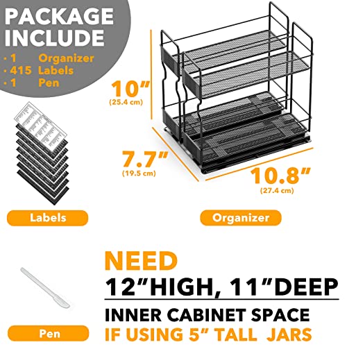 Pull Out Spice Rack Organizer for Cabinet