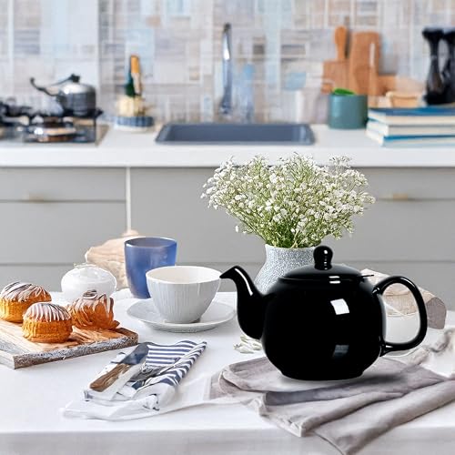 Porcelain Tea Pot with Stainless Steel Tea Infuser