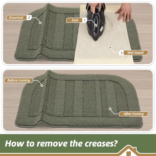 Kitchen Rugs Set of 2 Non Slip Washable 24"x36"+24"x60" (16 Sq Ft)