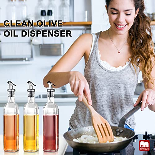 Olive Oil Dispenser And Vinegar Bottle 3 Pack 17oz (3 Count)
