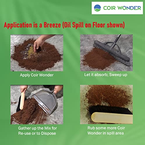 3-in-1 Oil Absorbent, Paint Hardener & Sweeping Compound – 15L (5.3 Lb) – Absorbs 10 Quarts Oil, Solidifies 33 Cups Cooking Oil – Eco-Friendly Spill Cleanup Granules for Shop, Garage, Home (507 Fl Oz)