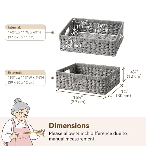 Wicker Storage Basket for Shelves